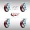 Service Caster 6 Inch SS Poly on Aluminum Caster Set with Roller Bearings and Brake/Swivel Lock SCC-SS30S620-PAR-TLB-BSL-4 - alternate 5